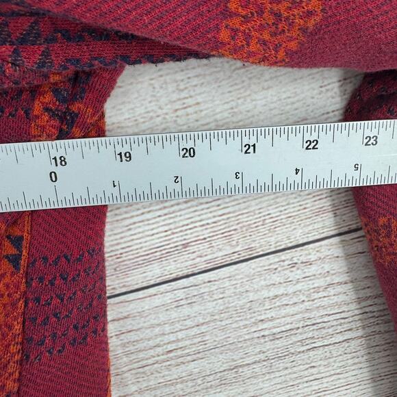 Hurley Quilt Lined Geometric Print Hooded Jacket Womens Small Red Orange Black - Picture 11 of 13